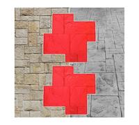KRXSOBNV, 2 pièces Tapis de Texture béton tuile Pierre décorative, tampons Bricolage 90 cm x, Moule Timbre Sol en décoratif extérieur for Le Ciment,Moules à béton
