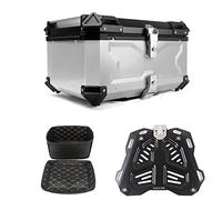 KRXSOBNV, 28L 36L 45L 55L 65L 80L 100L boîtier supérieur Moto boîtier supérieur Serrure boîtier de Transport boîte arrière système de dégagement Rapide en Aluminium,Support de Coffre de Moto(D 55L)