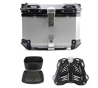 KRXSOBNV, 28L 36L 45L 55L 65L 80L 100L boîtier supérieur Moto boîtier supérieur Serrure boîtier de Transport boîte arrière système de dégagement Rapide en Aluminium,Support de Coffre de Moto(B 100L)