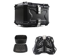 KRXSOBNV, 28L 36L 45L 55L 65L 80L 100L boîtier supérieur Moto boîtier supérieur Serrure boîtier de Transport boîte arrière système de dégagement Rapide en Aluminium,Support de Coffre de Moto(C 45L)