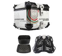 KRXSOBNV, 28L 36L 45L 55L 65L 80L 100L boîtier supérieur Moto boîtier supérieur Serrure boîtier de Transport boîte arrière système de dégagement Rapide en Aluminium,Support de Coffre de Moto(F 36L)