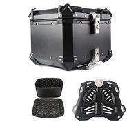 KRXSOBNV, 28L 36L 45L 55L 65L 80L 100L boîtier supérieur Moto boîtier supérieur Serrure boîtier de Transport boîte arrière système de dégagement Rapide en Aluminium,Support de Coffre de Moto(A 36L)