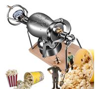 KRXSOBNV, Amplificateur de granulés Mini pop-corn à l'ancienne, Machine à pop-corn à double valve de pression, machine à pop-corn rétro, 328ML ，Machine à pop-corn(328ML)