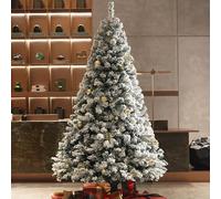 KRXSOBNV Arbre de Noël, Décoration de Noël : buisson touffu recouvert Neige Artificielle(7ft/210cm)