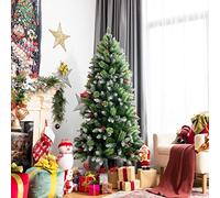 KRXSOBNV Arbre de Noël, Décoration de Noël d'intérieur et d'extérieur avec Baies Rouges(714 PVC Tips,5ft)