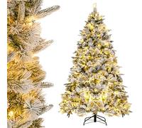 KRXSOBNV Arbre de Noël, Décoration de Noël for la Maison ou Le Bureau, avec lumières LED Blanc(6FT)