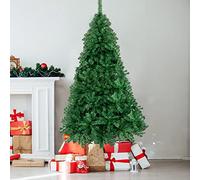 KRXSOBNV Arbre de Noël, Neige Artificielle saupoudrée de Blanc, avec Branches et Support(Green,6FT)