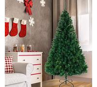 KRXSOBNV Arbre de Noël, Neige Artificielle saupoudrée de Blanc, avec Branches et Support(Green,8FT)
