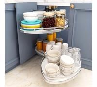 KRXSOBNV, Armoire d'angle Aveugle extractible, Organisateur d'armoire de Cuisine, Organisateur d'étagère for Armoire Minimale for Garde-Manger, Cuisine, Salle de Bain,Organisateur de Coin de Cuisine(