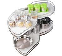 KRXSOBNV, Armoire, étagère d'angle, Support de Rangement carrousel, étagère d'angle coulissante for Organisateur de Cuisine avec Fermeture en Douceur for armoires d'angle à Base Aveugle,Organisateur