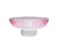 KRXSOBNV, Assiette à collation créative assiette à fruits en verre assiette à Dessert haut pied salon Table basse Table à manger assiette à collation for comptoir,Bol à fruits(Roze)