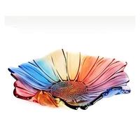 KRXSOBNV, Assiette à fruits belle et délicate assiette à collation couleur soleil forme rapide assiette à bonbons personnalité panier à fruits en verre,Bol à fruits