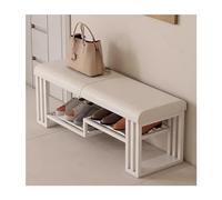 KRXSOBNV Banc de Rangement de Chaussures Blanc avec Coussin, Organisateur de Chaussures for entrée intérieure, Couloir, Chambre à Coucher, Salon(100 * 32 * 45cm)