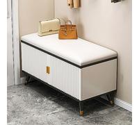 KRXSOBNV Banc de Rangement for Chaussures avec siège, Meuble à Chaussures Moderne et Fin avec Portes, for Talons Hauts, entrées, couloirs, placards(90 * 50 * 30cm)