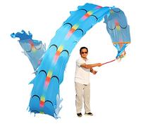KRXSOBNV, Banderoles de Ruban de Danse du Dragon, Jouets folkloriques Traditionnels Chinois, Accessoires Rave,Rubans de Danse du Dragon(8m/26.2ft)