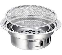 KRXSOBNV, Barbecue à Charbon de Bois en Acier Inoxydable, Rond, antiadhésif, Portable, for Camping en Plein air,Barbecue