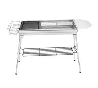 KRXSOBNV, Barbecue d'extérieur, Four à Charbon de Bois Pliable et Portable en Acier Inoxydable, 73x33,5x71cm,Barbecue