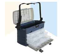 KRXSOBNV, Boîte à appâts Portable, boîte de Rangement 3 Niveaux for Accessoires pêche avec poignée/Ceinture, adaptée la en Haute mer et,Boîte à pêche