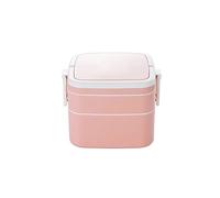 KRXSOBNV Boîte à lunch portable à 2 couches, 1100 ml, contenant alimentaire sain, passe au four à micro-ondes, avec compartiments, boîtes à lunch(B)