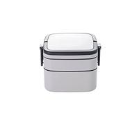 KRXSOBNV Boîte à lunch portable à 2 couches, 1100 ml, contenant alimentaire sain, passe au four à micro-ondes, avec compartiments, boîtes à lunch(C)