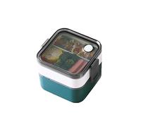 KRXSOBNV Boîte à manger， Boîte à lunch simple pouvant être chauffée au four micro-ondes, boîte bento portable séparée, de table, boîtes(Green,500ml800ml)