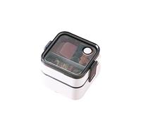 KRXSOBNV Boîte à manger， Boîte à lunch simple pouvant être chauffée au four micro-ondes, boîte bento portable séparée, de table, boîtes(White,500ml800ml)