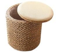 KRXSOBNV, Boîte à vêtements familiale tissée en rotin, Repose-Pieds, boîtes de Rangement Rondes, for Chaussures, Tabouret Multifonctionnel Non tissé,Tabourets