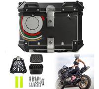 KRXSOBNV, Boîte de Queue de Moto en Aluminium, boîtier supérieur de boîte de Queue de Moto en Aluminium avec Serrure de sécurité, boîte supérieure for Moto for boîte à Bagages de Casque de Rangement,