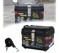 KRXSOBNV, Boîte supérieure de Coffre de Moto 45L, boîte arrière for Bagages de Casque, étui de Transport de Stockage de Serrure,Support de Coffre de Moto