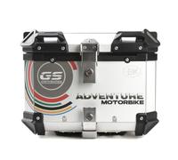 KRXSOBNV, Boîtier supérieur de Moto, boîte arrière épaisse, boîte de Rangement de Queue de Moto à dégagement Rapide for Casque de Magasin, Grands Bagages,Support de Coffre de Moto(Silver,55L: L 45cm*