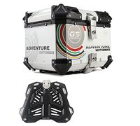 KRXSOBNV, Boîtier supérieur for Moto 28-100L, boîtier supérieur en Aluminium for Moto, boîtier arrière for cyclomoteur, avec Verrouillage de sécurité,Support de Coffre de Moto(F 65L)