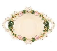 KRXSOBNV, Bol à fruits avec piédestal, assiette de fruits en céramique binaurale for collations, bonbons, noix, compote, baies, fruits secs, plateau décoratif de Noël for Thanksgiving,Bol à fruits