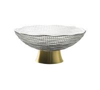 KRXSOBNV, Bol à pieds bols en cristal for la décoration des fruits de noël, plat à bonbons en verre décoratif, grand bol à bonbons, décoration de la maison,Bol à fruits(Grijs_M)