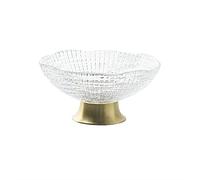 KRXSOBNV, Bol à pieds bols en cristal for la décoration des fruits de noël, plat à bonbons en verre décoratif, grand bol à bonbons, décoration de la maison,Bol à fruits(Transparent_S)