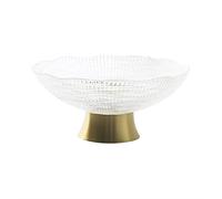 KRXSOBNV, Bol à pieds bols en cristal for la décoration des fruits de noël, plat à bonbons en verre décoratif, grand bol à bonbons, décoration de la maison,Bol à fruits(Transparent_M)