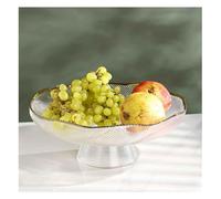 KRXSOBNV, Bol à salade en verre, bols de service de forme irrégulière, ornement décoratif moderne avec base for la préparation de la cuisine, les fruits, les collations et les desserts,Bol à fruits(W