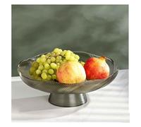 KRXSOBNV, Bol à salade en verre, bols de service de forme irrégulière, ornement décoratif moderne avec base for la préparation de la cuisine, les fruits, les collations et les desserts,Bol à fruits(G