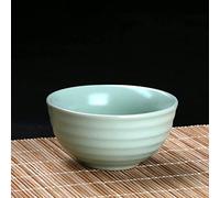 KRXSOBNV Bol à thé avec couvercle, bols, lot chinois Ru Kiln Crack tasse à thé en céramique porcelaine petit bol fait la main accessoires for service Master Teacup unique(M 6.5x3.5cm 40ml)