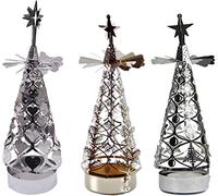 KRXSOBNV, Bougeoirs en Fer forgé, 3 pièces, décoration de la Maison, Support métallique, Artisanat, Chandelier Rotatif en Forme d'arbre ，Bougeoirs