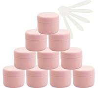 KRXSOBNV Bouteilles cosmétiques, 12 pièces avec Couvercle à vis, Petit Pot de 50 g Doublure intérieure for cosmétique, Gel Voyage, baume lèvres + 5 spatules
