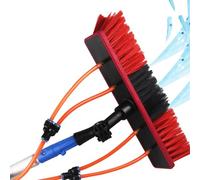 KRXSOBNV Brosse de Nettoyage pour Panneaux solaires, Télescopique alimenté en Eau - Kit de brosses Aluminium 5 à 12 m for Panneaux solaires et Outil Nettoyage Efficace(35cm/13.8in,10.5m/34.5ft)