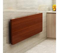 KRXSOBNV Bureau Pliant Mural permettant d'économiser de l'espace, Table d'étude for Ordinateur for Petits espaces, Table Pliante for Salle à Manger, Cuisine, Bureau et Bar(Teak,100 * 60/39 * 24in)