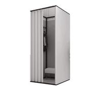 KRXSOBNV, Cabine d'essayage carrée Mobile en métal, avec Rideau d'ombrage, vestiaire, Magasin de vêtements temporaire, Dressing ,Cabine d'essayage(Green,100x100x200cm)