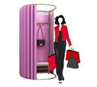 KRXSOBNV, Cabine d'essayage détachée Charge 132kg Mode Dressing Magasin de vêtements vestiaire Rideau d'ombrage Portable vestiaire ,Cabine d'essayage(Purple,85x80x200cm)