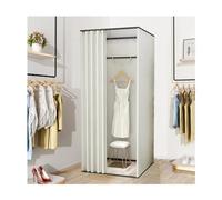 KRXSOBNV, Cabine d'essayage mobile dans le magasin de vêtements, tente à langer spacieuse, vestiaire portable for intimité, dressing à langer facile à assembler ，Cabine d'essayage(White,100x100x200cm)