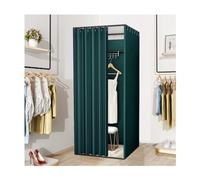 KRXSOBNV, Cabine d'essayage mobile dans le magasin de vêtements, tente à langer spacieuse, vestiaire portable for intimité, dressing à langer facile à assembler ，Cabine d'essayage(Dark Green,100x100x2