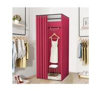 KRXSOBNV, Cabine d'essayage Mobile dans Le Magasin de vêtements, Tente à Langer spacieuse, vestiaire Portable for intimité, Dressing à Langer Facile à Assembler ，Cabine d'essayage(Red,85x85x200cm)