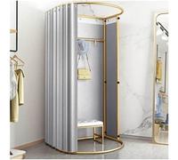 KRXSOBNV, Cabine d'essayage mobile Rideau de cabine d'essayage privée mobile portable simple dressing magasin de vêtements garde-robe garde-robe personnelle Portable Fitting Room ，Cabine d'essayage(Or