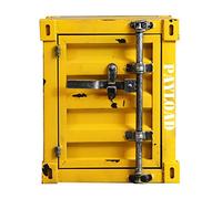 KRXSOBNV, Casier de conteneur de Style Industriel, canapé, Table d'appoint en métal, Organisateur de Table de Chevet de Chambre à Coucher, Meubles de décoration,Armoires de Rangement Vintage(2,Yellow