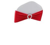 KRXSOBNV, Ceintures de Chaise, Ceinture de Chaise en Spandex, Bande de Chaise de Mariage for Housses de Chaise, décoration de fête, dîner, Banquet, Ceinture de Chaise,Ceinture de Chaise(Red)